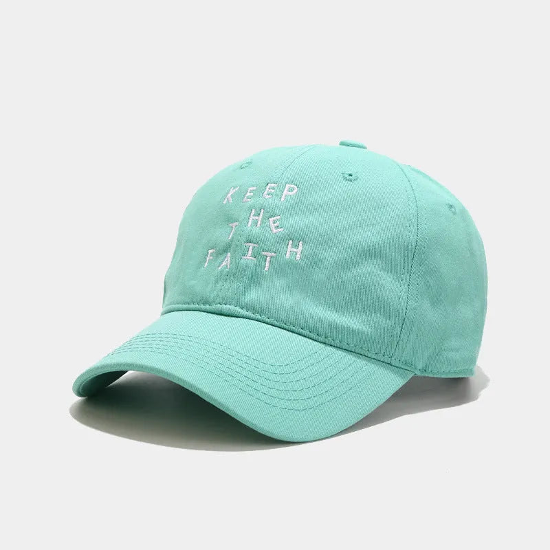 Men's beige cotton baseball cap with adjustable strap and dome crown on a white background.