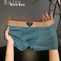 Men's ice silk underwear boxer, nylon fabric, mid waist sport boxer, available in white