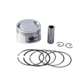 Motorcycle engine piston kit with ring and pin for 57.4mm cylinder diameter