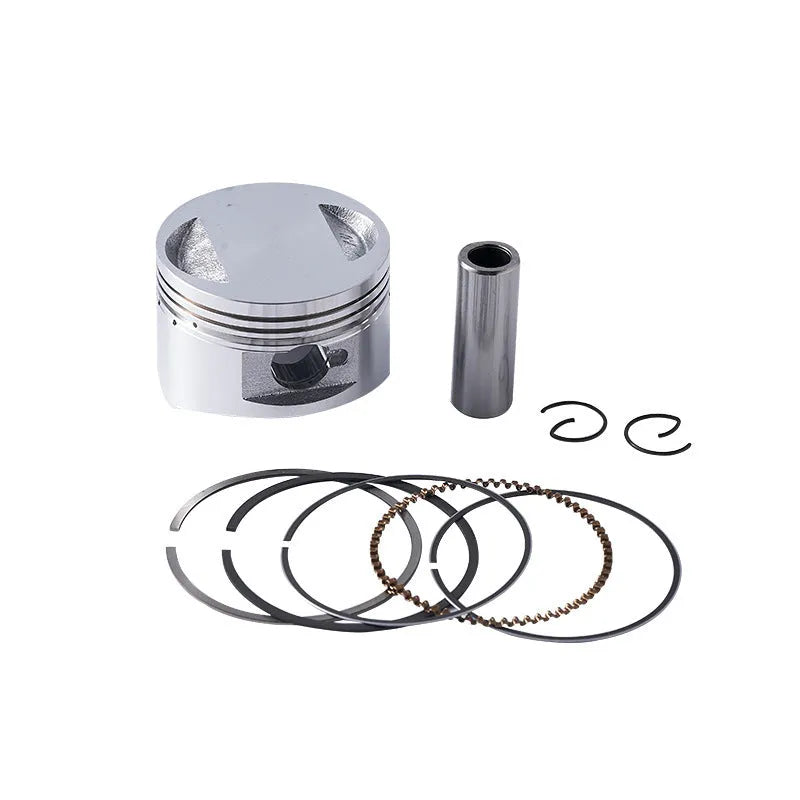 Motorcycle engine piston kit with ring and pin for 57.4mm cylinder diameter