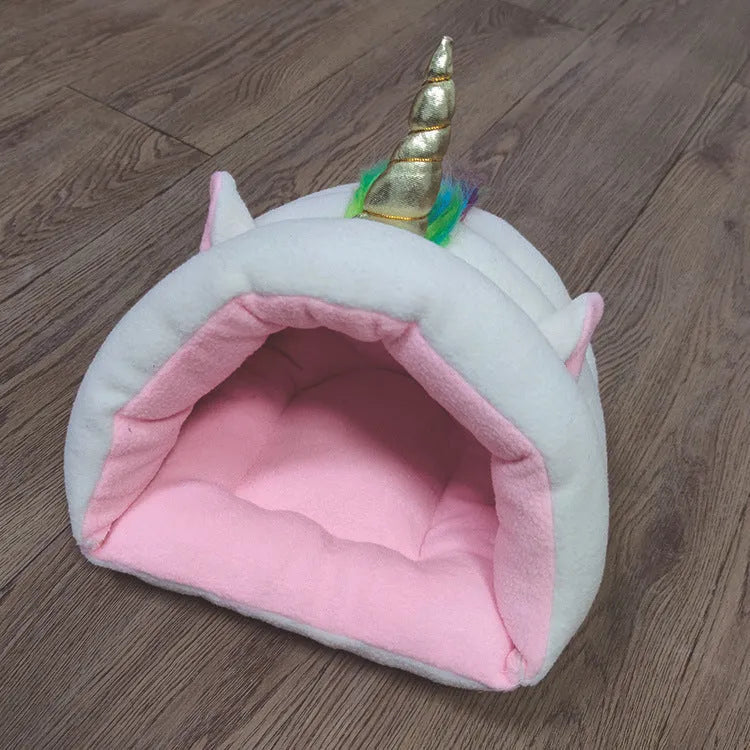 Removable washable semi-enclosed cloth hamster nest S size 30x23x27cm in black and white options