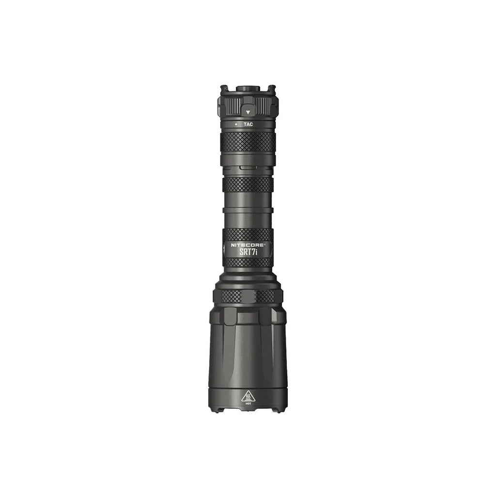 SRT7I standard tactical flashlight with strong light, aluminium alloy body, and magnetic ring dimming