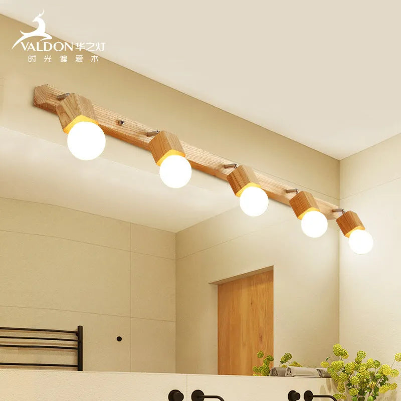 Mirror finish LED wall lamp with single head, 24cm size, showing white light illumination