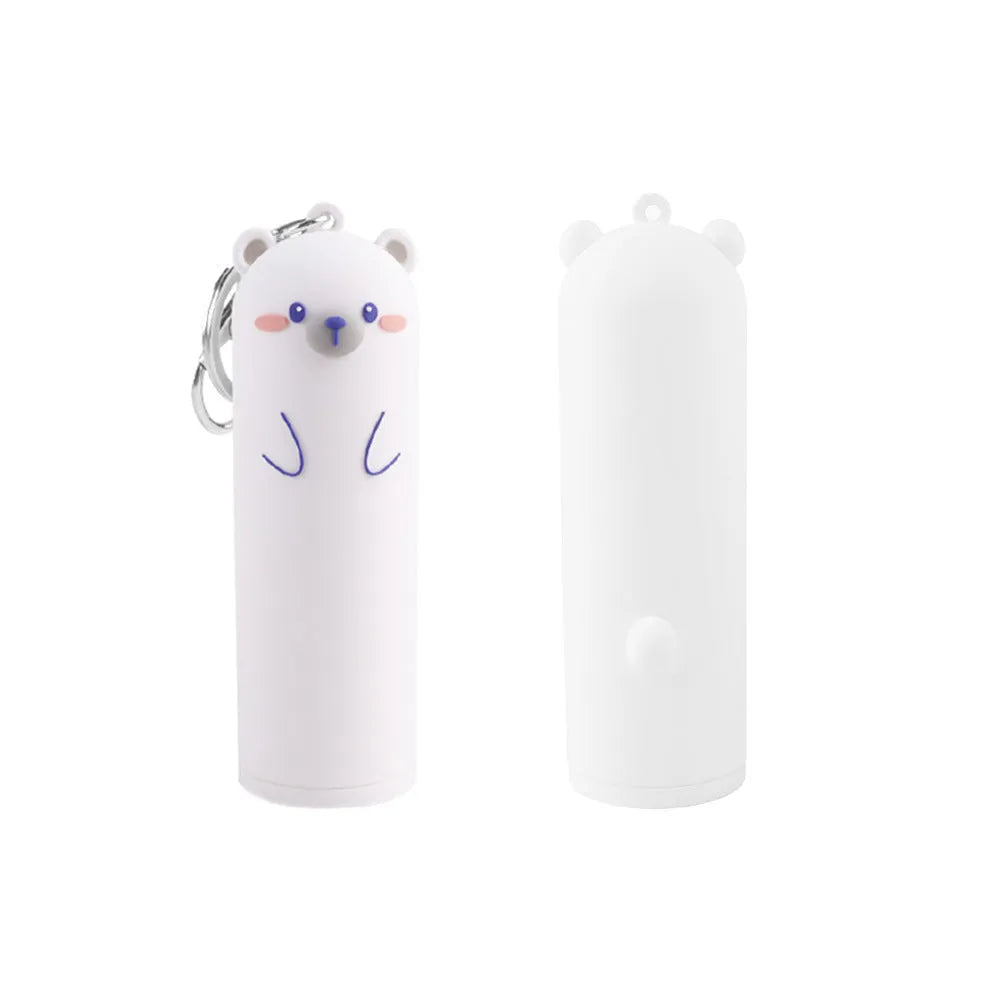 Cartoon animal style power bank 5000mAh in polar bear design with PVC shell portable charger