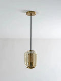 Minimalist Nordic chandelier with metal and glass construction in three colour options