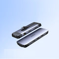 USB C docking station with HDMI, VGA, USB 3.0, and Ethernet ports including all connecting cables