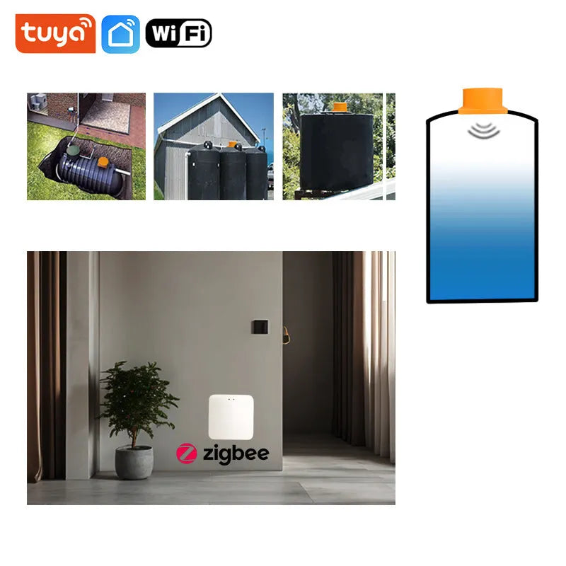 Moray ME201W wireless water and fuel level sensor with smartphone app control for remote tank monitoring