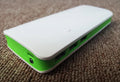 Gift large capacity universal mobile power bank with USB and LED flashlight in blue plastic casing