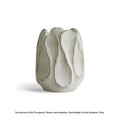 Irregular artistic ceramic vase in magnesium clay for flower arrangements, available in high and low style options