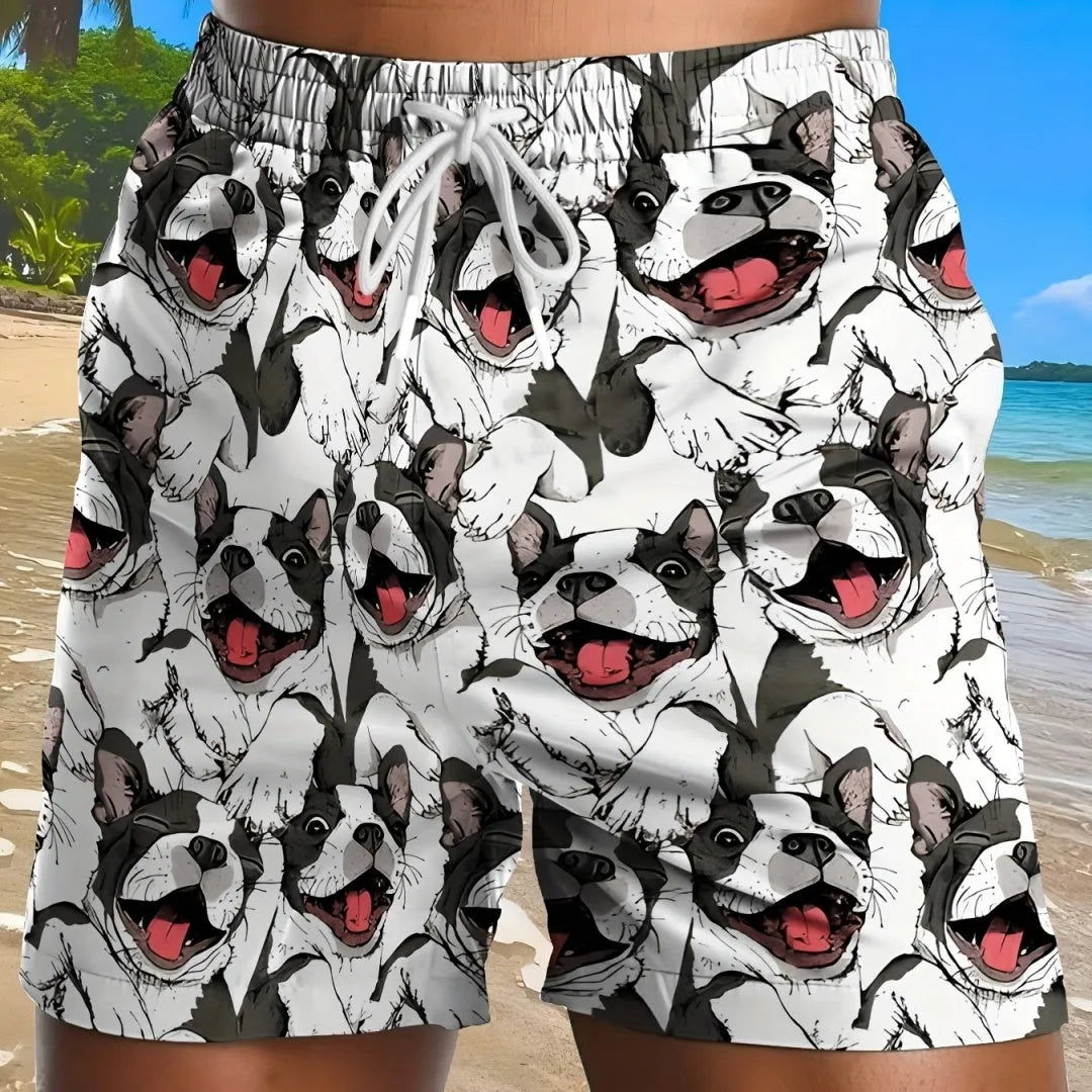2025 summer men's casual shorts in polyester, simple style, available in multiple colours and sizes S to 2XL