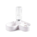 White plastic pet water fountain with 4-litre capacity measuring 22cm wide by 26cm tall