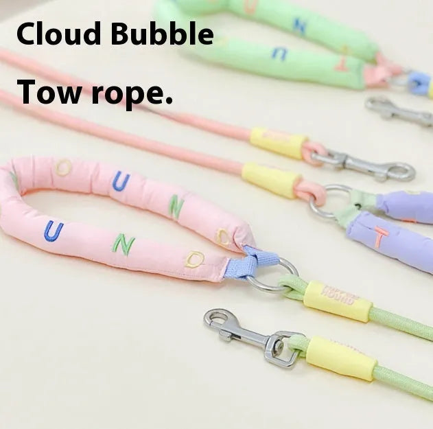 Polyester dog leash with hand holding loop measuring 150cm in length