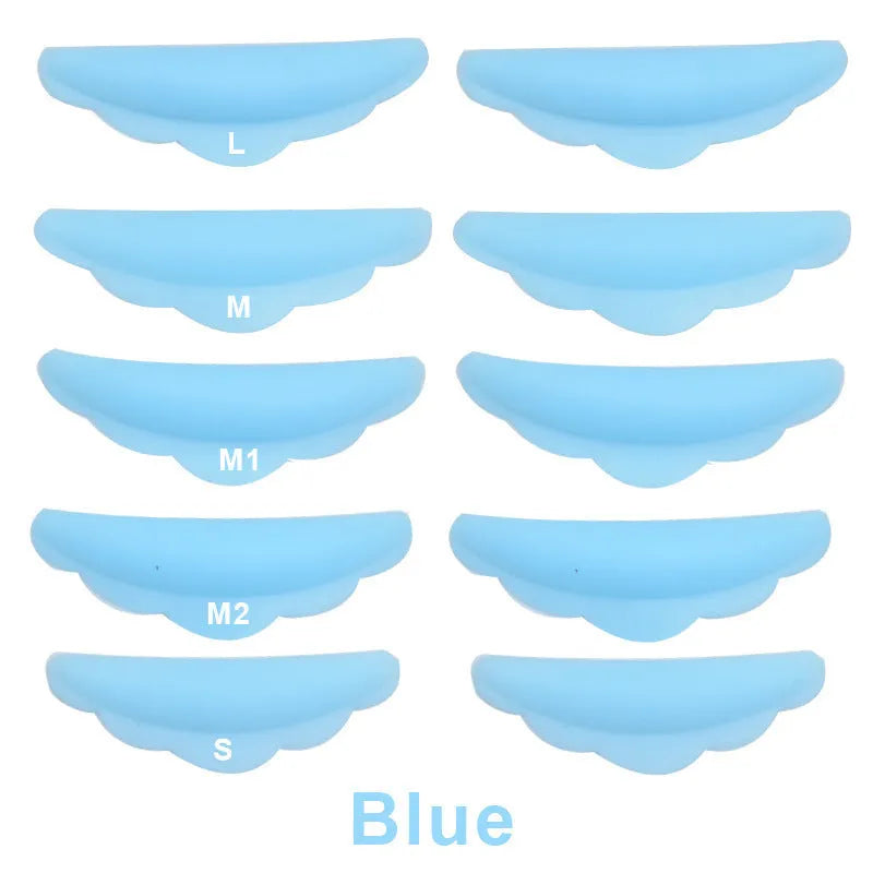 Silicone gasket set for eyelash planting false eyelash aid tool blue green pink rose red transparent