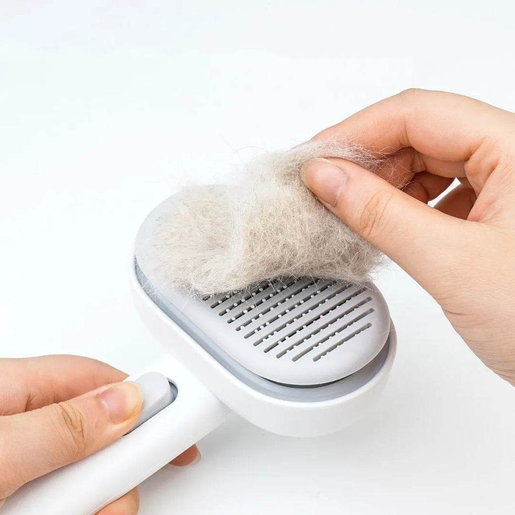 New Style Cat Hair Comb Cleaner white upgrade one button hair removal for cats
