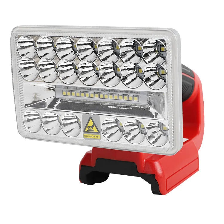5-inch lithium battery outdoor LED lamp measuring 220 by 188 by 135 millimetres, shown in horizontal orientation