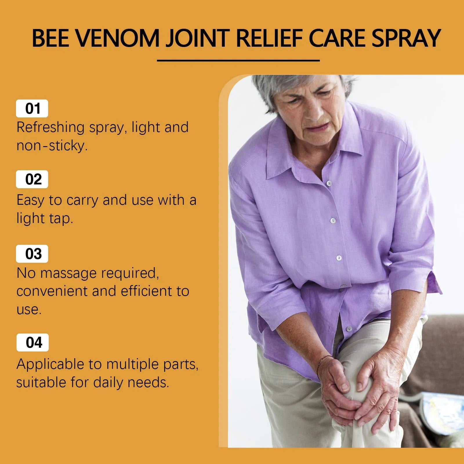 20ml bottle of daily nourishing body care spray with menthol, bee venom and arnica