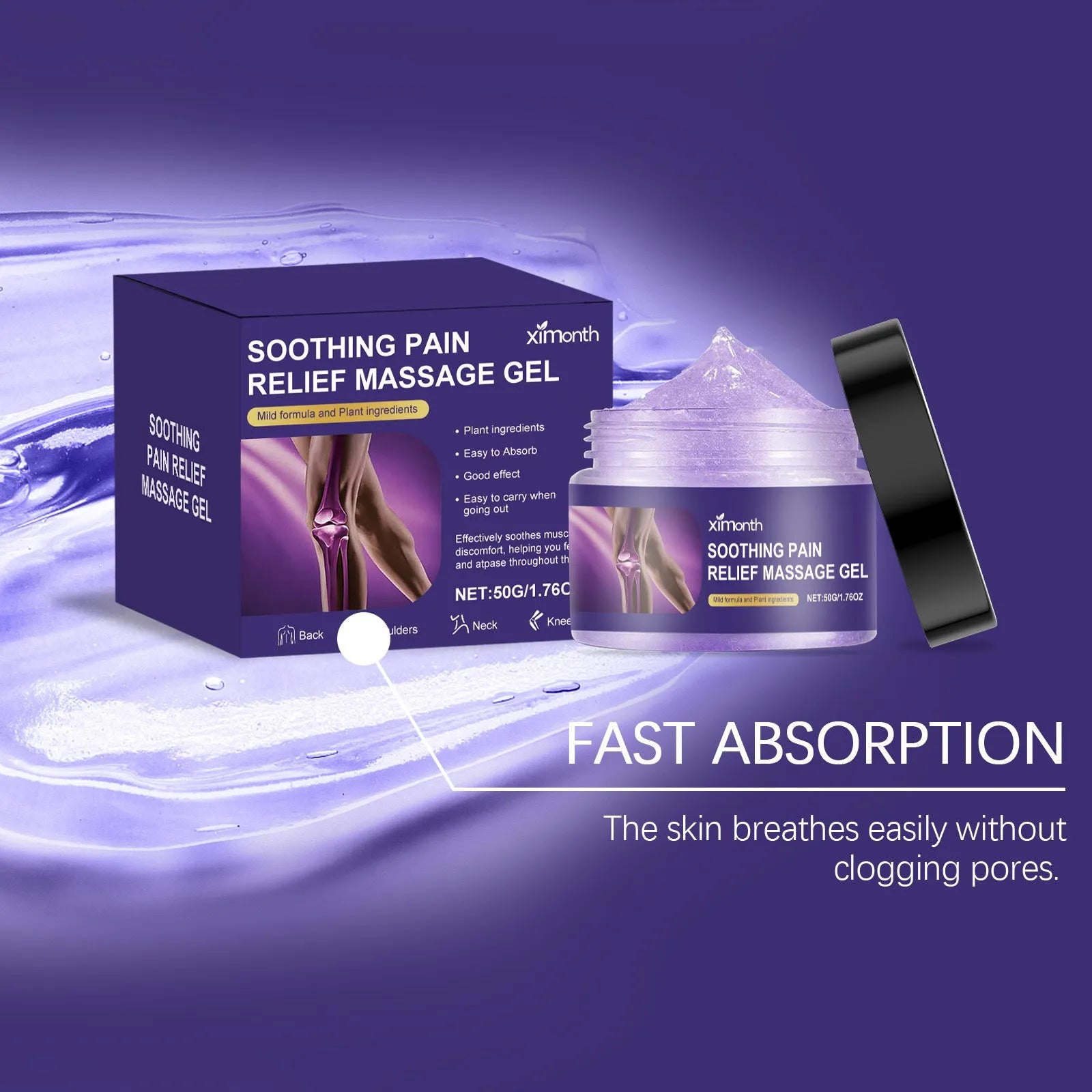 50g tube of body joint care gel for temporary joint discomfort relief