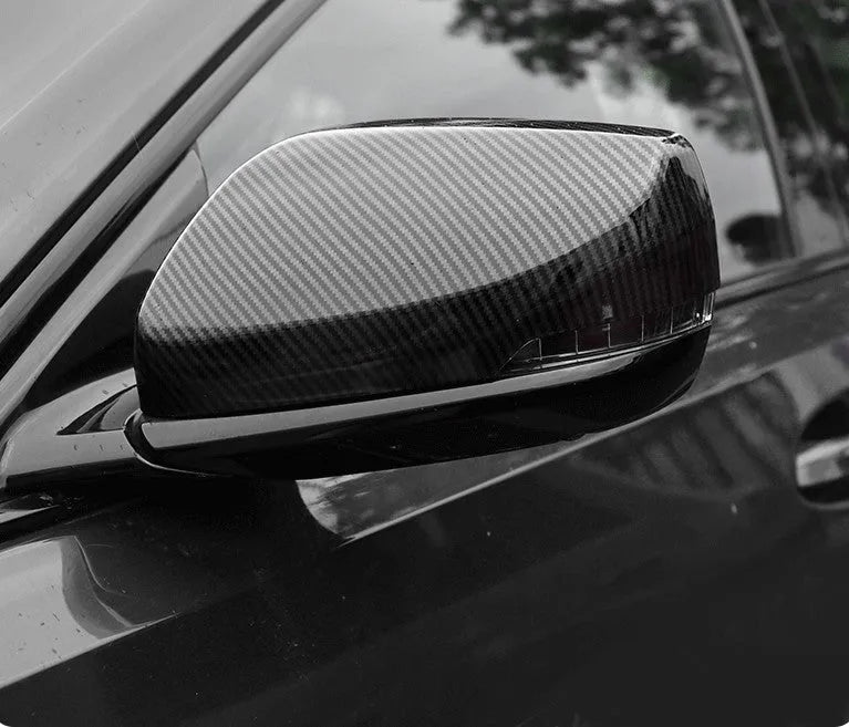 Cadillac CT5 CT6 rearview mirror cover in carbon fibre pattern ABS plastic