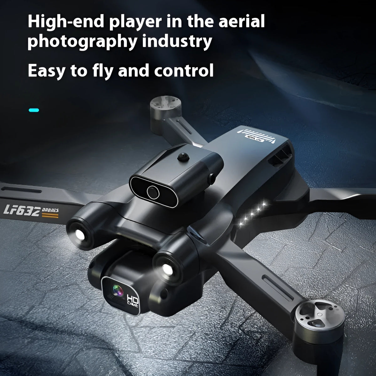 CZ11 brushless 8K HD optical flow drone with orange plastic body and quadcopter design, shown with camera lens