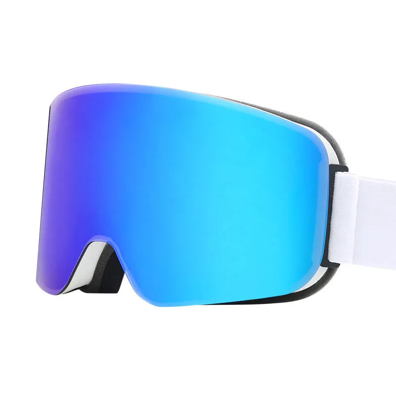 Double layer anti-fog ski goggles with black TPU frame for adults