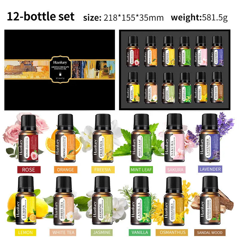 Water-soluble aromatherapy essential oil set in combination box packaging