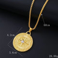 Geometric gold colour alloy pendant necklace with inlaid zircon detailing