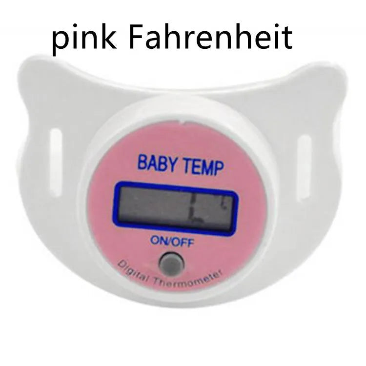 Baby pacifier digital thermometer in Pink colour for infant temperature monitoring