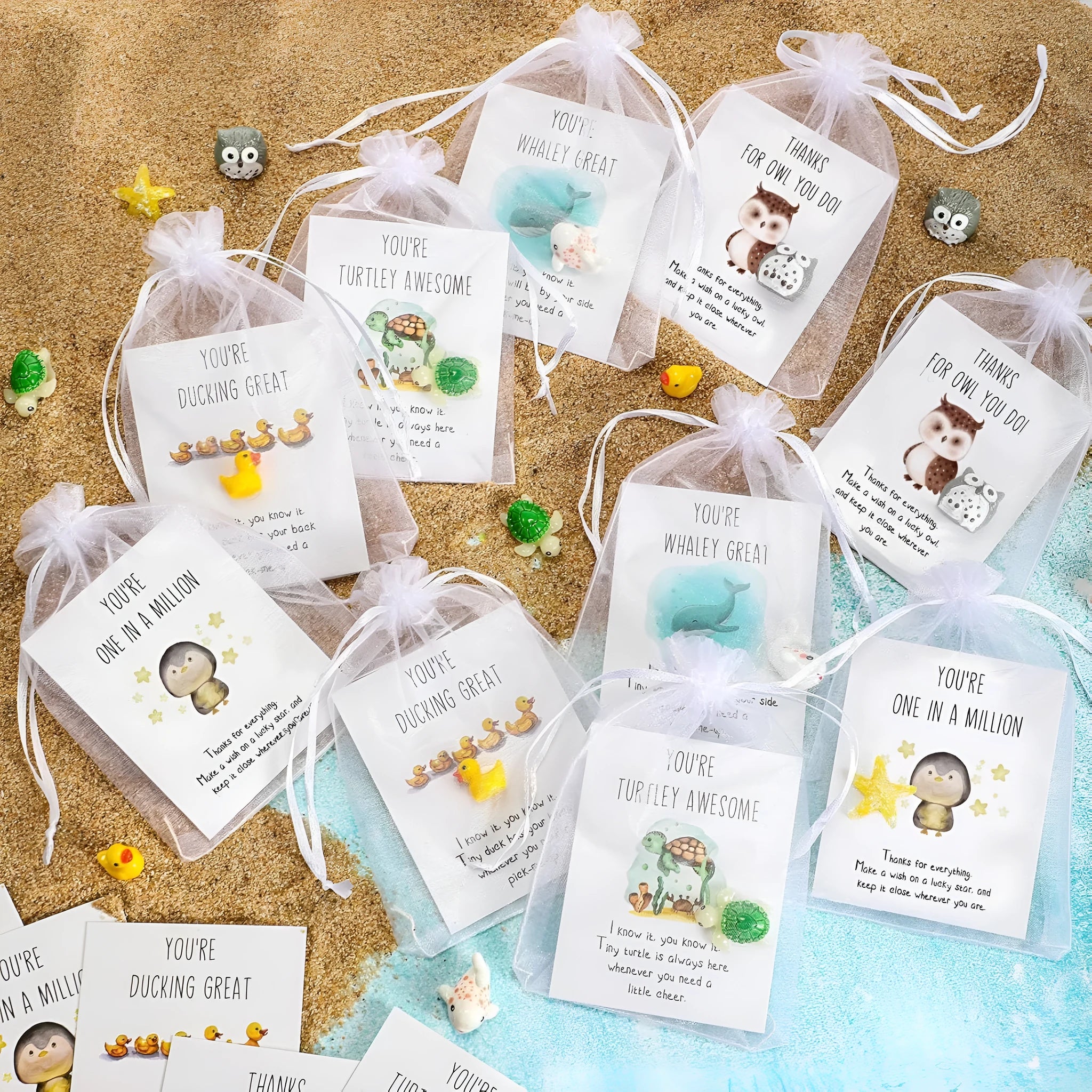 Resin pun greeting cards with inspirational wordplay designs for office use or gifts