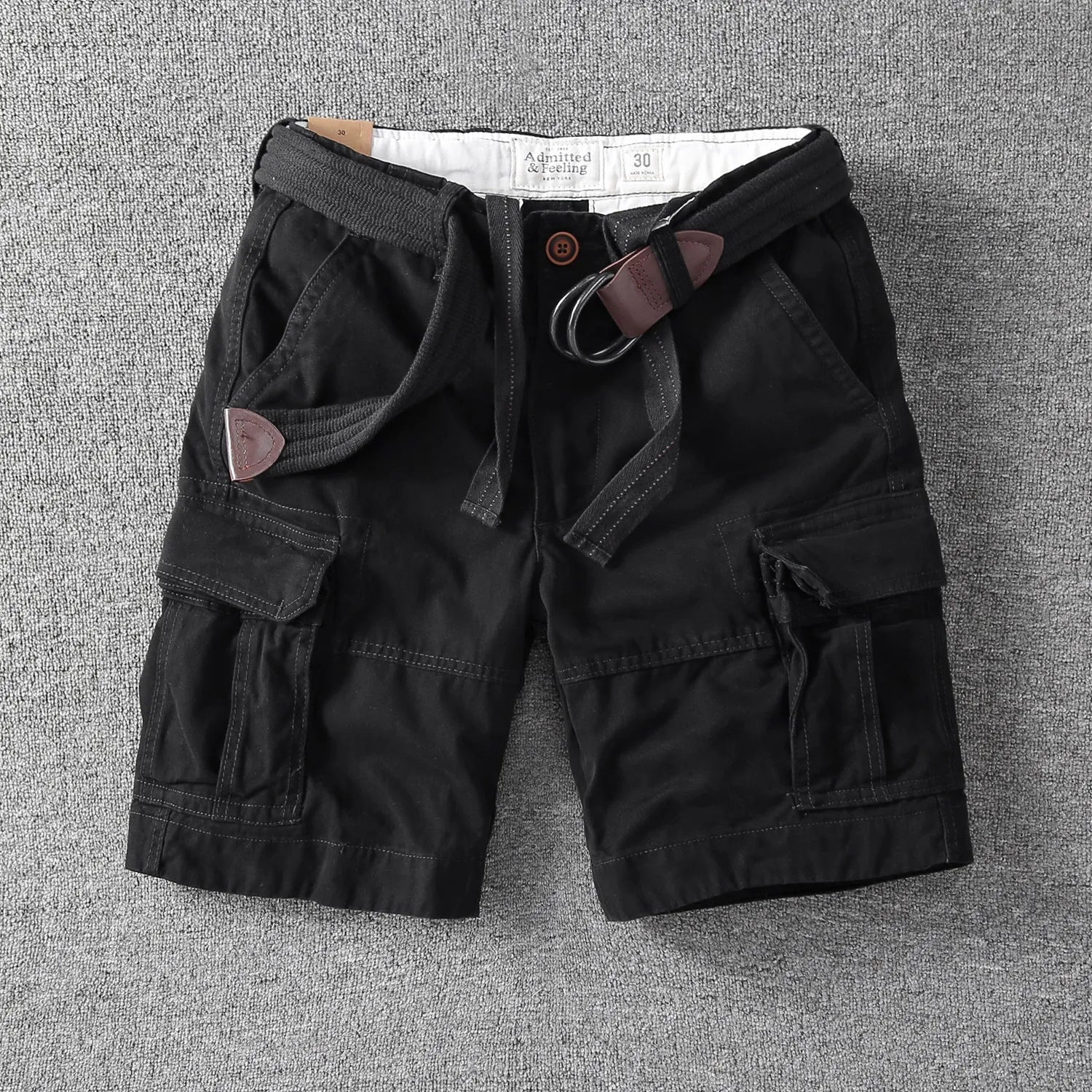 Retro heavy casual cotton overalls pants with button fly in army green