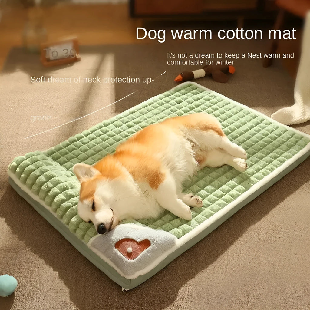 Washable thermal dog mat for large dogs with detachable cover in four sizes