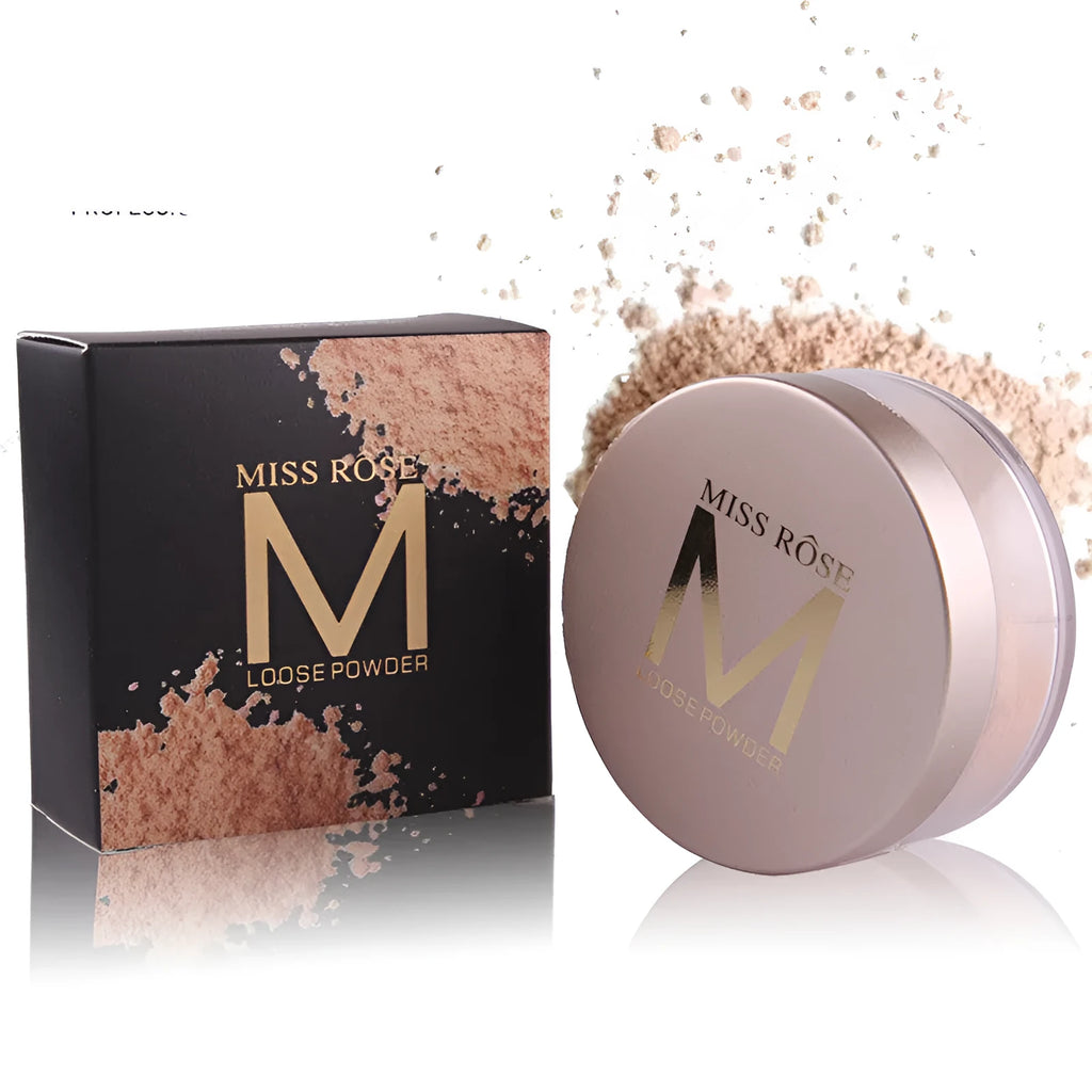 Natural colour makeup setting powder with glitter highlighter in a 12g compact