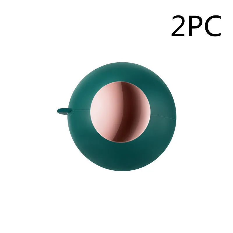Green gold reusable gel lint roller ball for removing pet hair and lint from fabrics.
