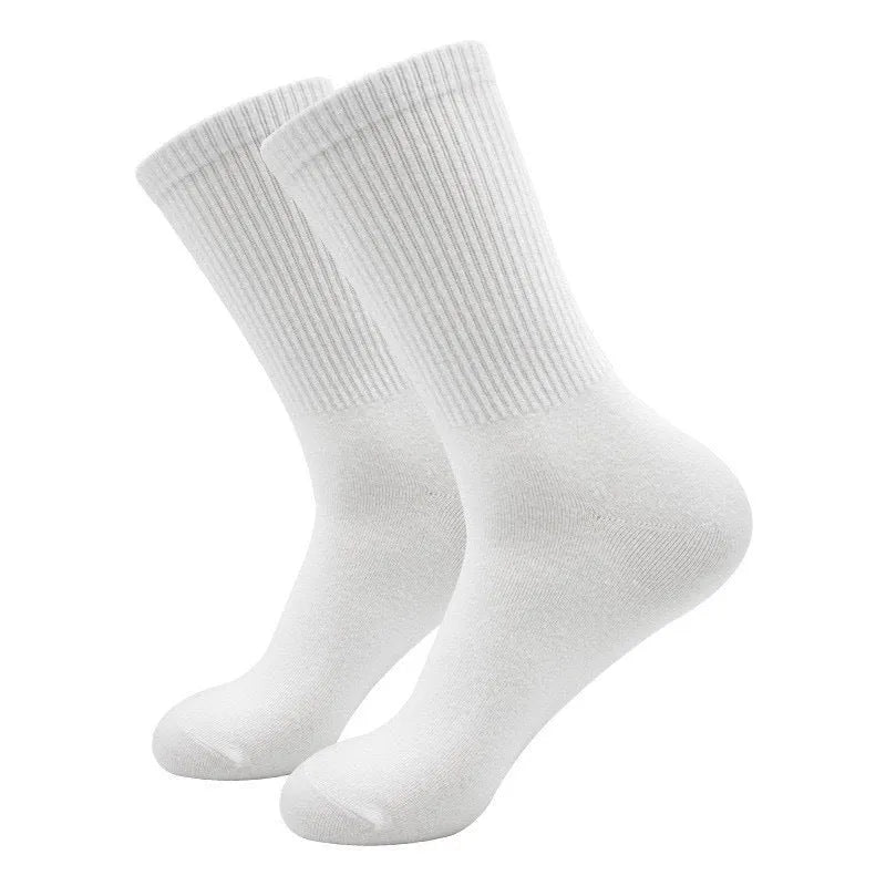 Multi-purpose buffer socks mid-calf polyester cotton free size black white grey sports socks sweat absorption anti-friction