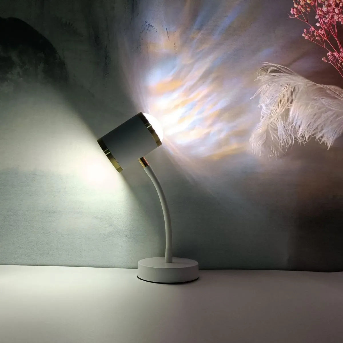 Black and white double-headed photography streaming lamp with metal holder