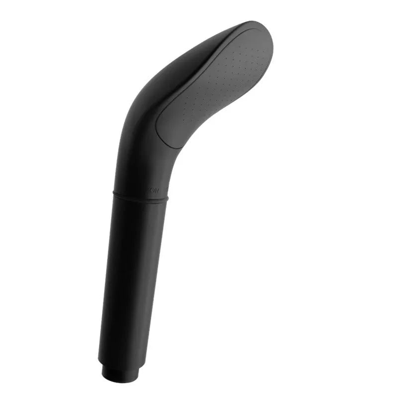 Plastic water saving filter shower head with black finish and rain spray function