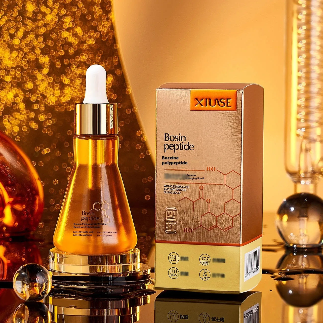 Polypeptide facial collagen essence 50ml bottle for women mixed skin type serum