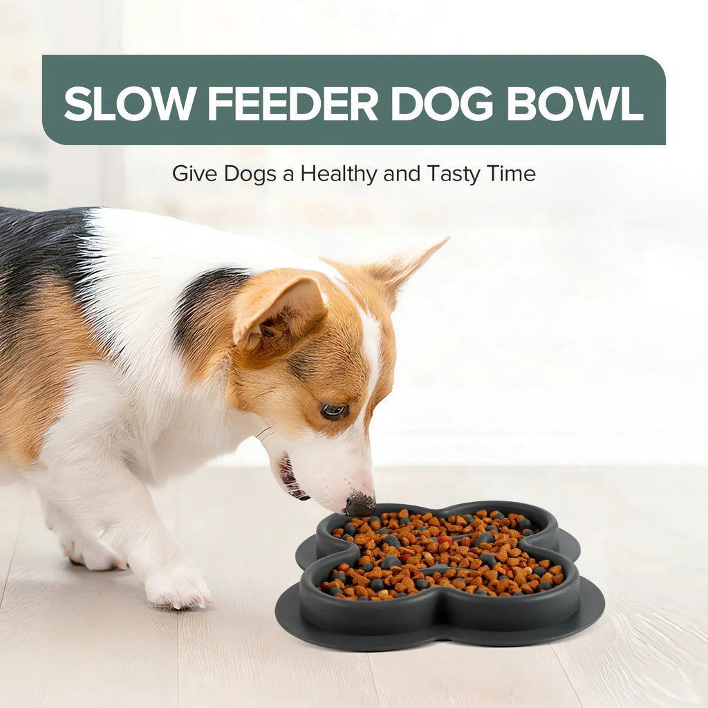 Silicone slow feeder licking pad for pets in various colours on a kitchen counter.
