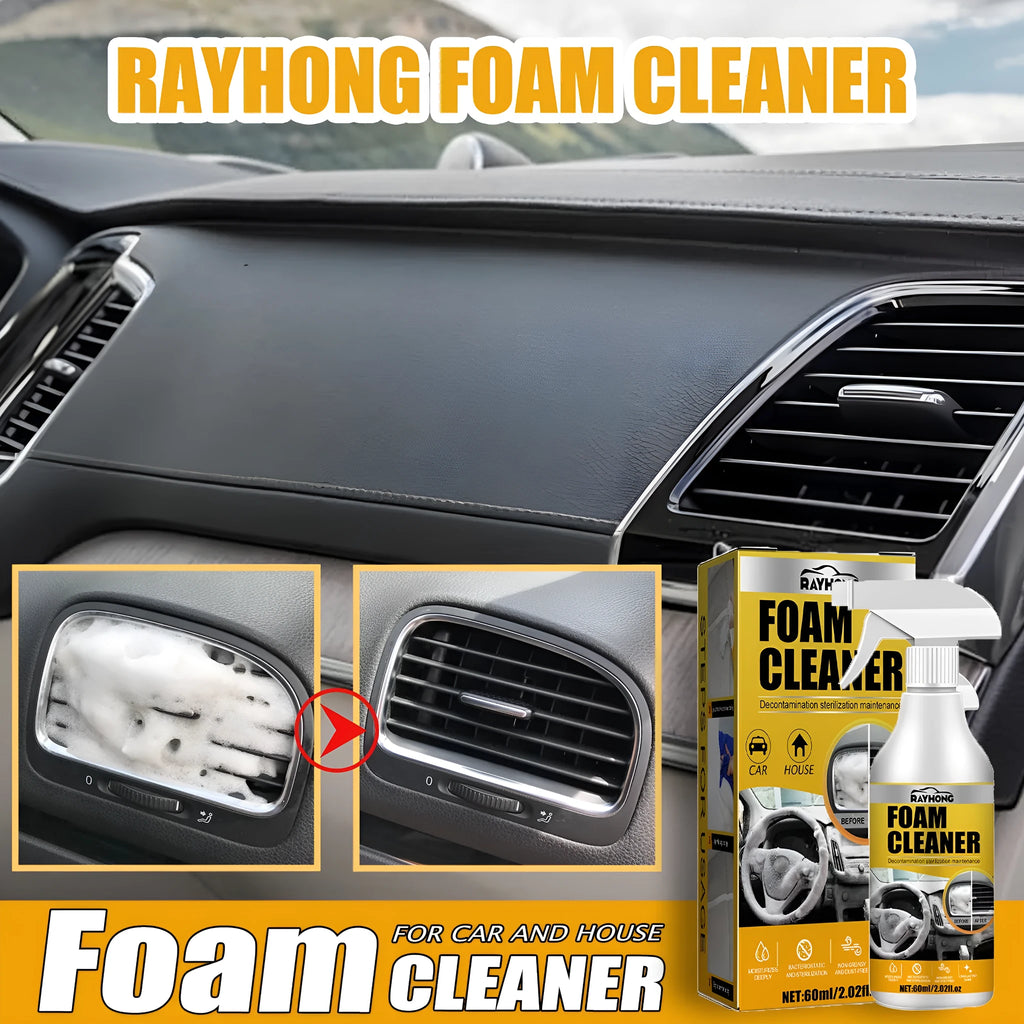60ml car interior foamed cleaner bottle and 10cm sponge for wash-free upholstery cleaning