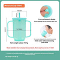 Oblique mouth anti-choke bed care cup with handle and optional wrist splint attachment