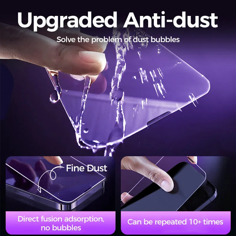 Tempered glass screen protector with anti fingerprint coating for iPhone 14 13 12 series front film