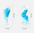 PU nylon dog chew toys showing seahorse and tuna fish designs in two-piece combination set