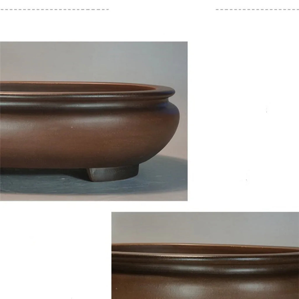 Purple clay handmade flowerpot classical style indoor desktop planter 58cm