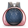 Transparent space capsule cat carrier bag in PC canvas material with rose gold cover