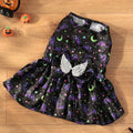 Halloween angel wings dog costume in bright pumpkin or bat colours