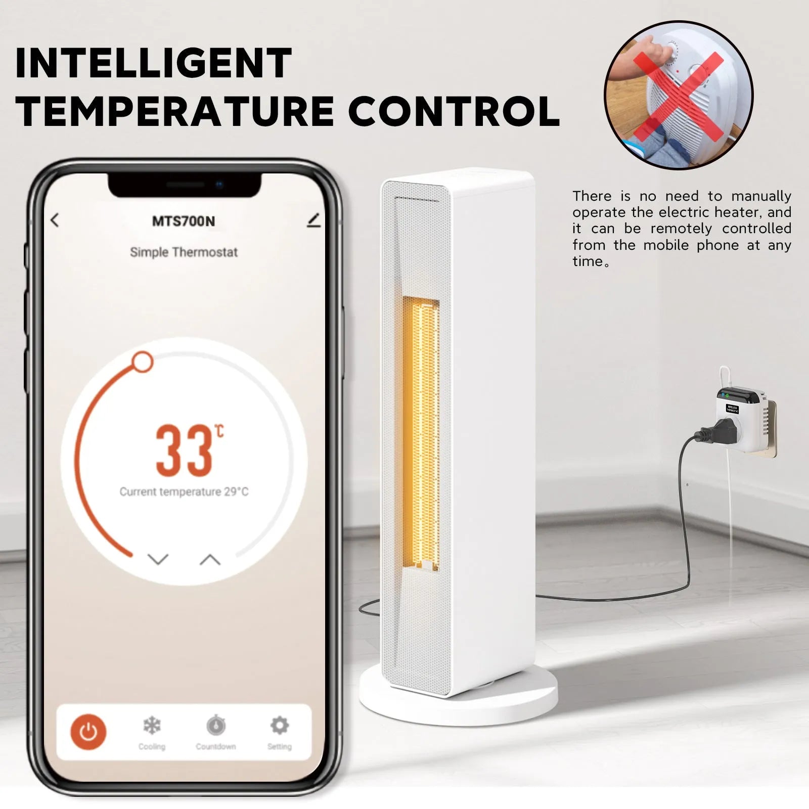 White European smart socket with remote and voice control for 3680W appliances