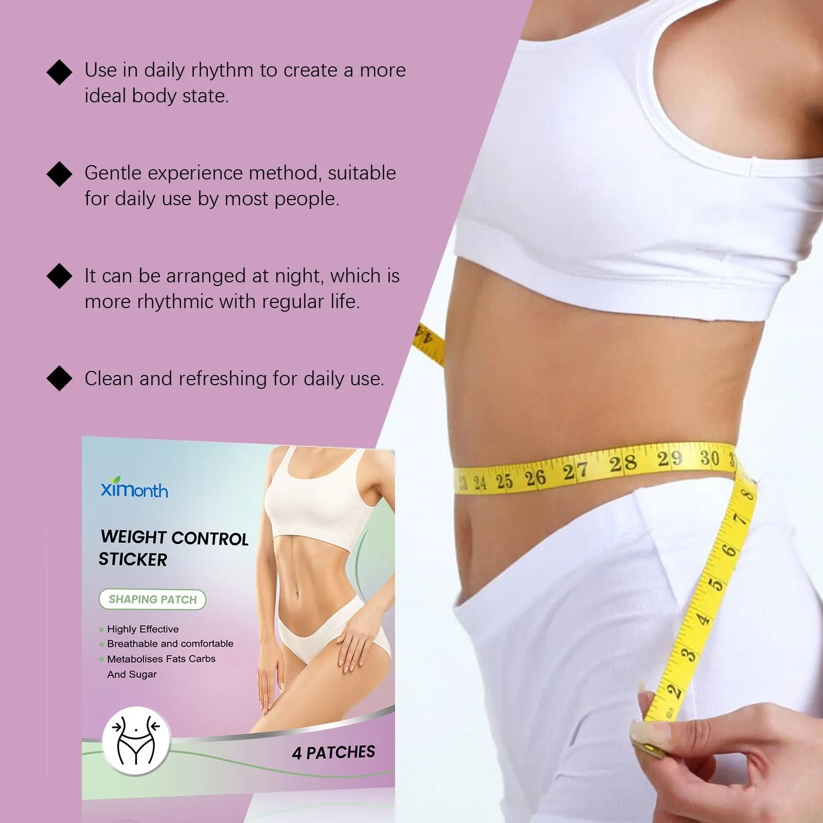 Body nursing adhesive bandage with hydrogel and microneedle construction, four-piece pack