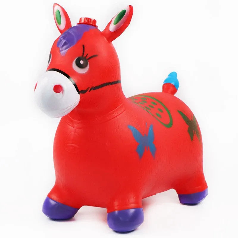 Children's PVC inflatable vaulting horse bouncy toy for ages 4-6