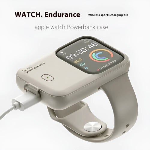 Apple Watch portable wireless charging case power bank with silicone protective case