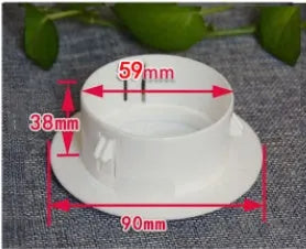 Plastic air conditioning hole cover kit with blocking caps, vent covers, and sealing glue.