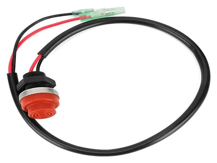 Yamaha marine engine kill switch with plastic housing and 6ft safety lanyard for outboard motors